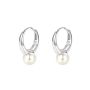 Sterling Silver Ring Pearl Earrings