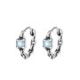 Sterling Silver Blue Crystal Ring Earrings