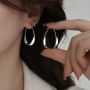 Mobius Sterling Silver Ultra Light Large Circle Earrings