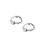 Sterling Silver Blue Crystal Ring Earrings