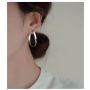 Mobius Sterling Silver Ultra Light Large Circle Earrings