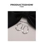 Mobius Sterling Silver Ultra Light Large Circle Earrings