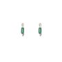 Sterling Silver Green Crystal Ring Earrings