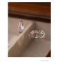 Sterling Silver Water Drop Zircon Ring Earrings